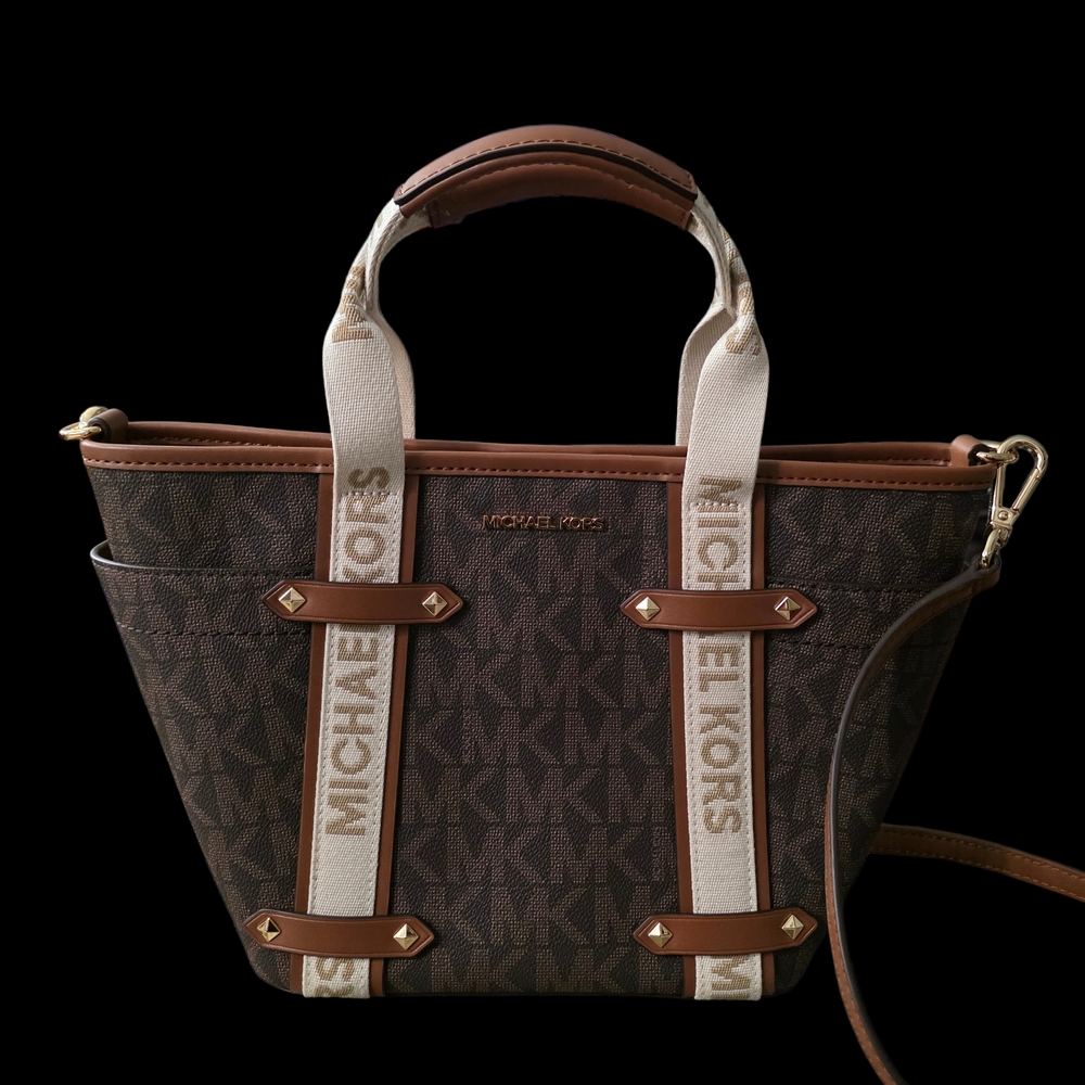 Michael Kors Brown and Cream Tote Bag